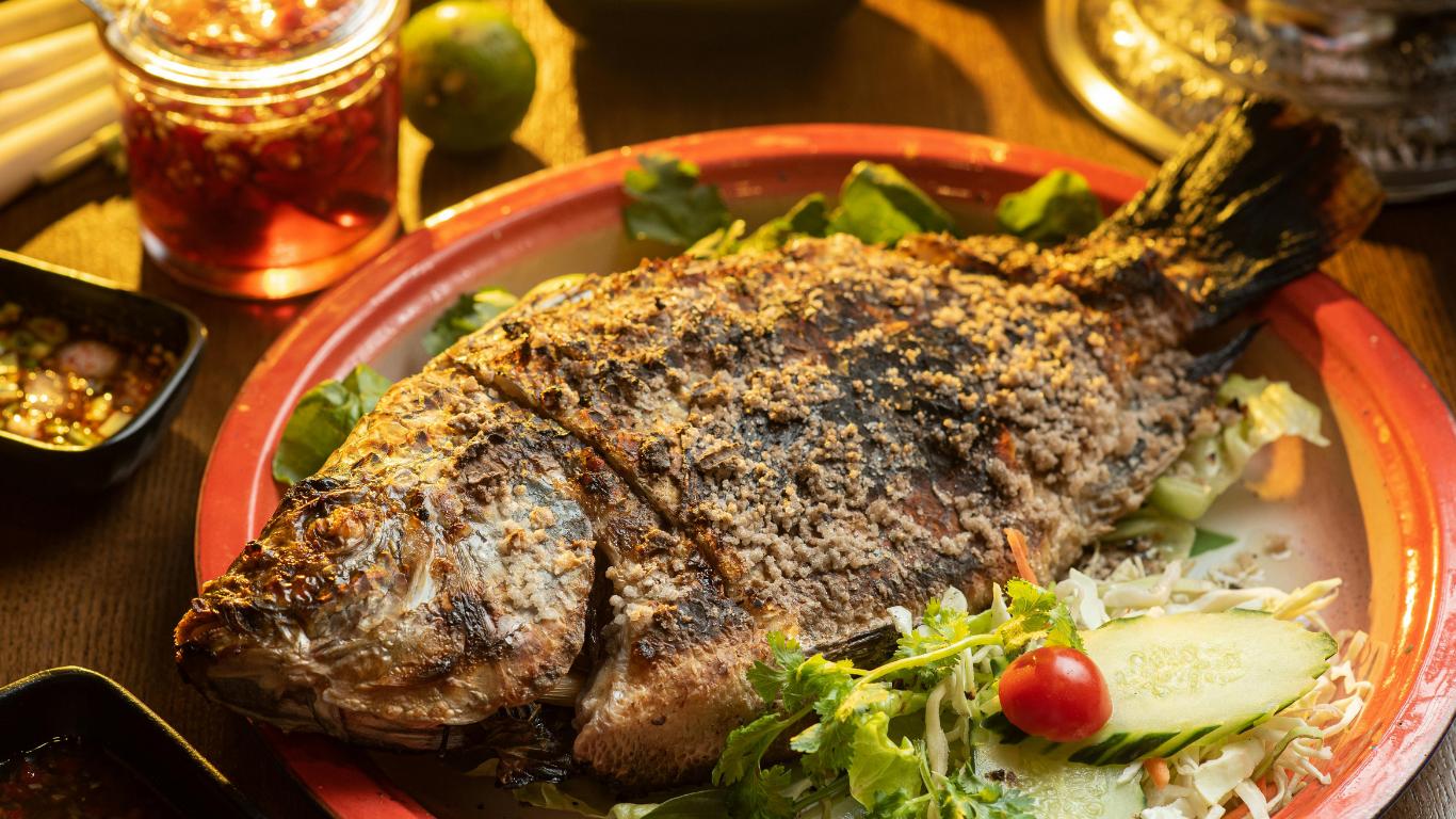 Fırınlanmış Sebzeli & Zeytinyağlı Balık + Tatlı Patates